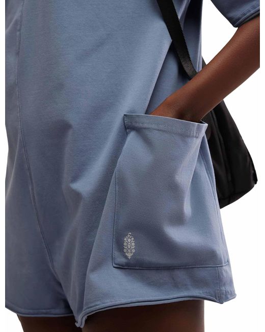 Fp Movement Gray Women's Hot Shot Tee Romper