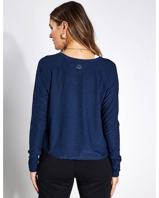 Beyond Yoga Blue Women's Featherweight Daydreamer Pullover