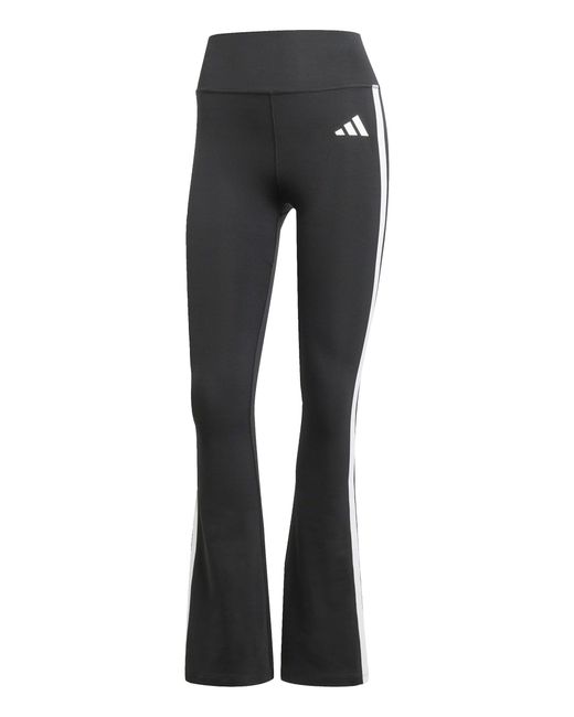 Adidas Black Women's Optime Essentials 3-stripes Flared leggings