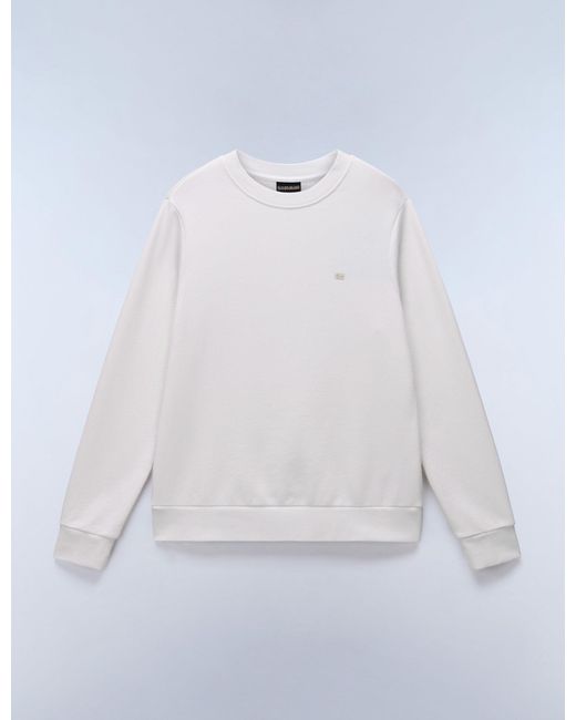 Napapijri White Women's Aurora Crew Neck Sweatshirt