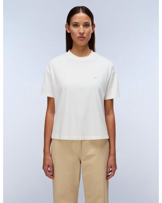 Napapijri White Women's Aurora Short Sleeve T-shirt