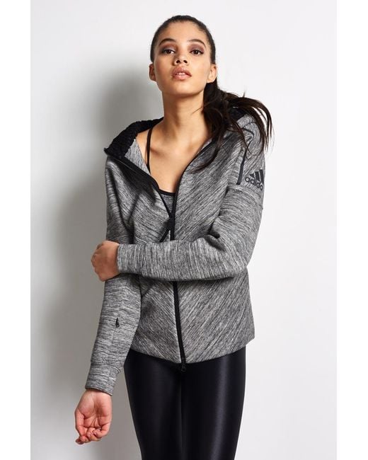 adidas Z.n.e. Travel Hoodie Womens in Grey | Lyst UK