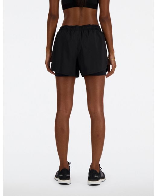 New Balance Black Women's Sport Essential 2-in-1 Short 3"