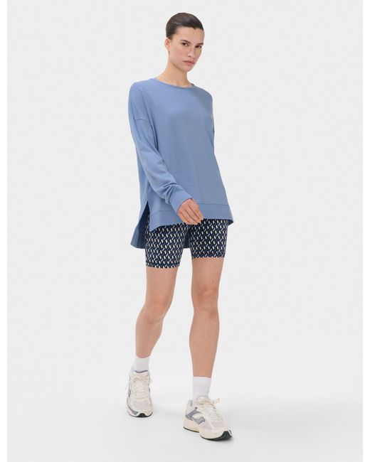 Sweaty Betty Blue Women's After Class Open Back Tie Sweatshirt