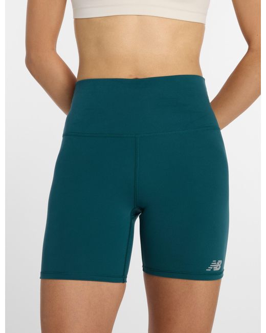 New Balance Blue Women's Nb Harmony High Waisted Short 6"
