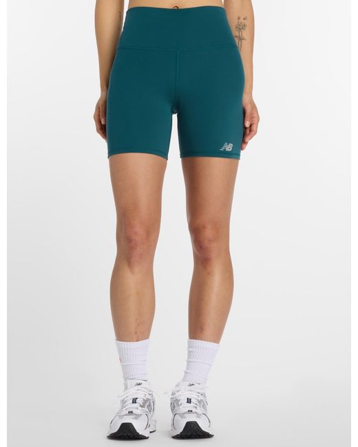 New Balance Blue Women's Nb Harmony High Waisted Short 6"