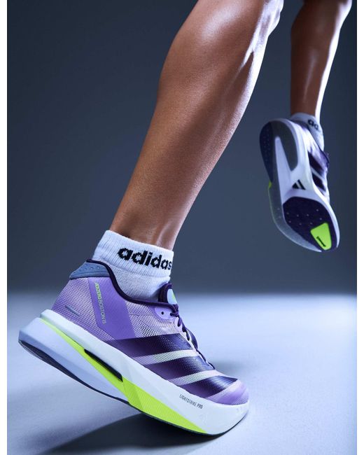 Adidas White Women's Adizero Boston 13 Shoes