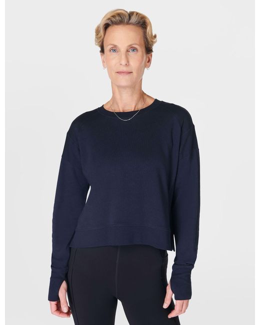 Sweaty Betty Blue Women's After Class Crop Sweatshirt