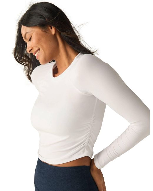 Beyond Yoga White Women's Featherweight Your Fit Long Sleeve Top