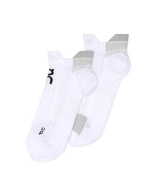 On Shoes White Women's Performance Run Sock Low