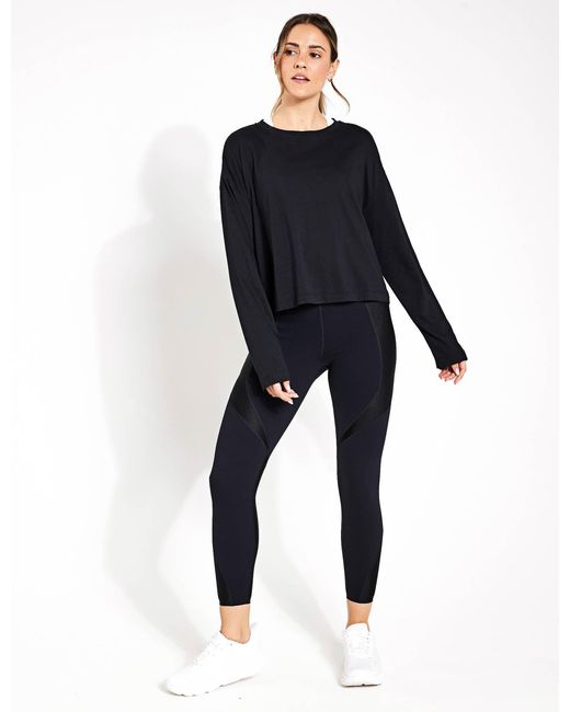 Sweaty Betty Black Women's Essential Crop Long Sleeve T-shirt