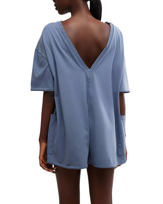 Fp Movement Gray Women's Hot Shot Tee Romper