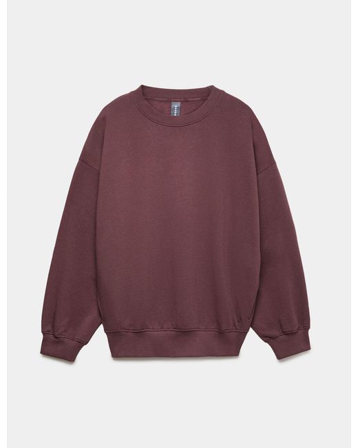 GOODMOVE Purple Women's Cotton Rich Oversized Sweatshirt