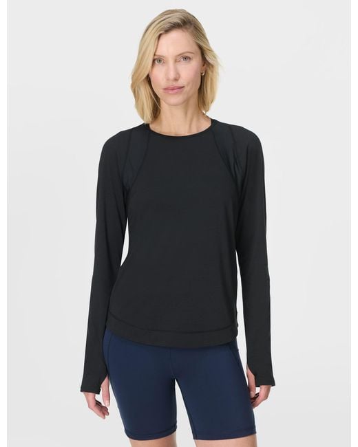 Sweaty Betty Blue Women's Breathe Easy Mesh Long Sleeve Top