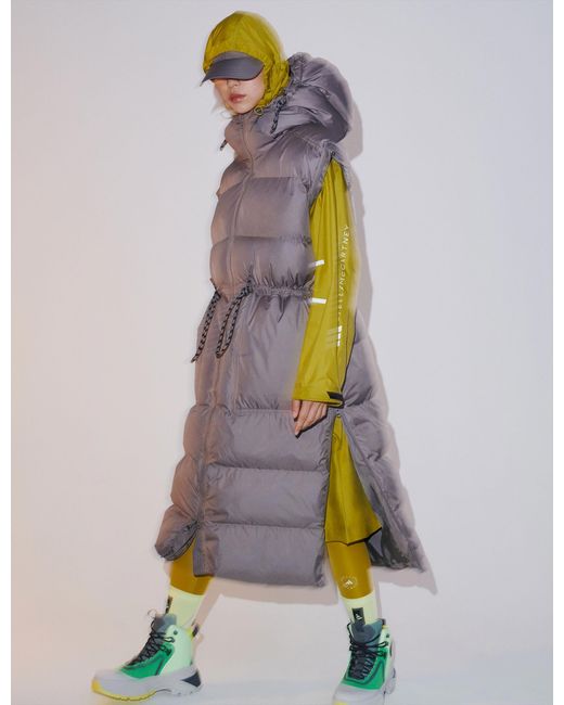 Adidas By Stella McCartney Gray Long Padded Jacket