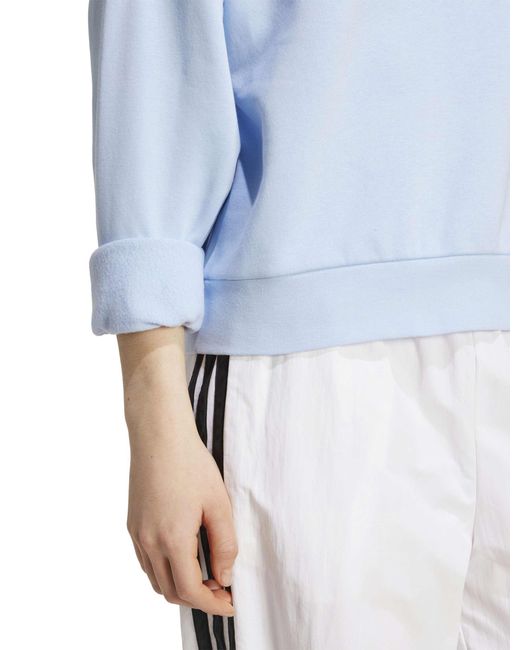 Adidas Blue Women's Essentials Small Logo Feelcozy Sweatshirt