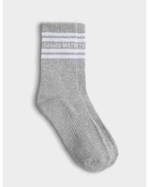 Sweaty Betty Gray Women's Varsity Slogan Socks