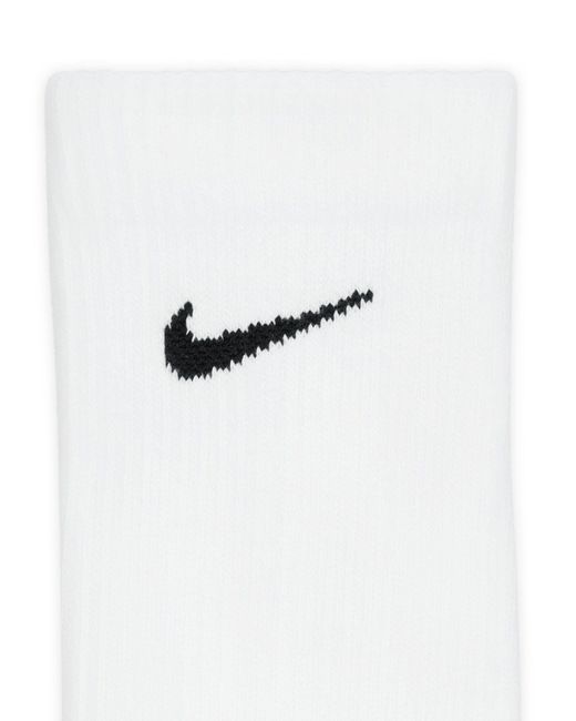 Nike White Women's Everyday Elevated Crew Socks (3 Pairs)