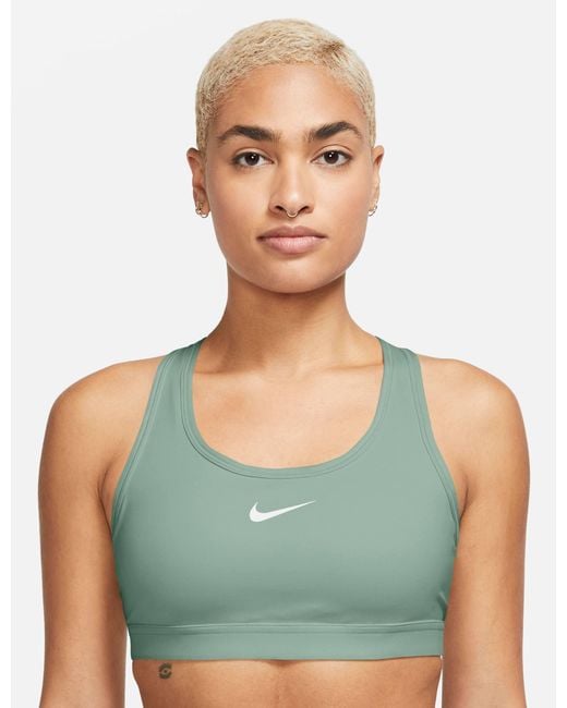 Nike Green Women's Swoosh Medium Support Sports Bra
