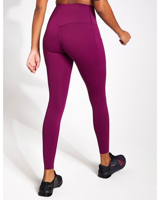 Nike Womens High Rise Yoga 7/8 Leggings - Purple