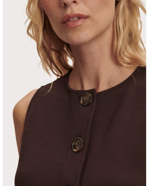 Varley Brown Women's Josie Button-through Tank