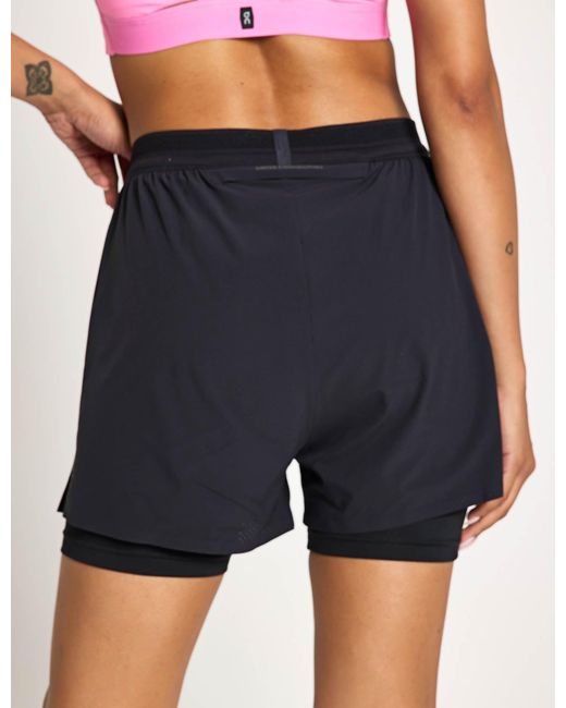 On Shoes Blue Women's 3" Performance 2-in-1 Shorts