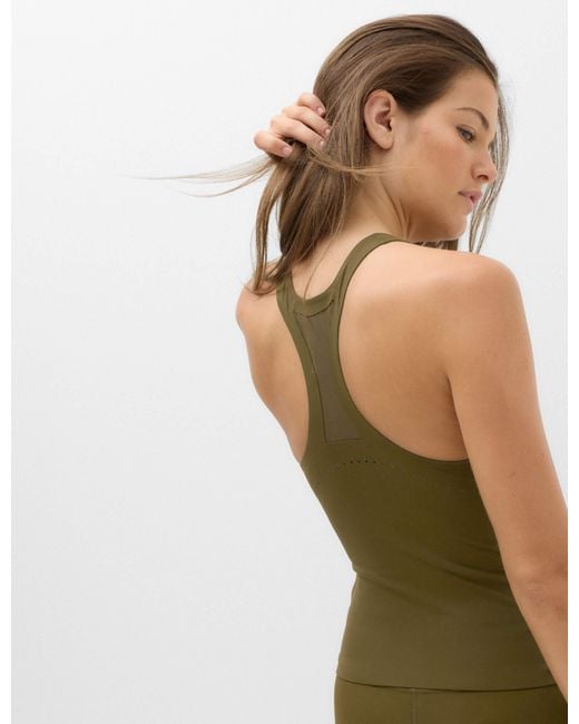 GOODMOVE Green Women's Laser Cut Racer Back Sports Bra Vest