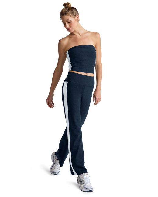 Beyond Yoga Blue Women's Spacedye Line Up Wide Leg Pant