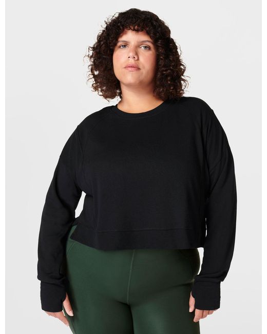 Sweaty Betty Black Women's After Class Crop Sweatshirt