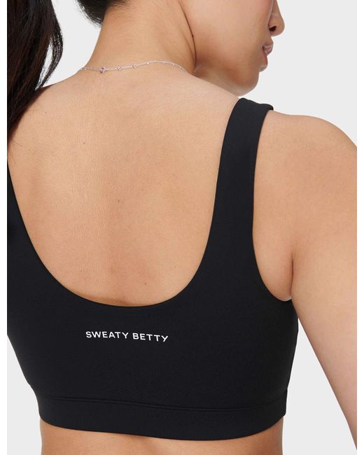 Sweaty Betty Black Women's All Day Bralette Light Support Sports Bra