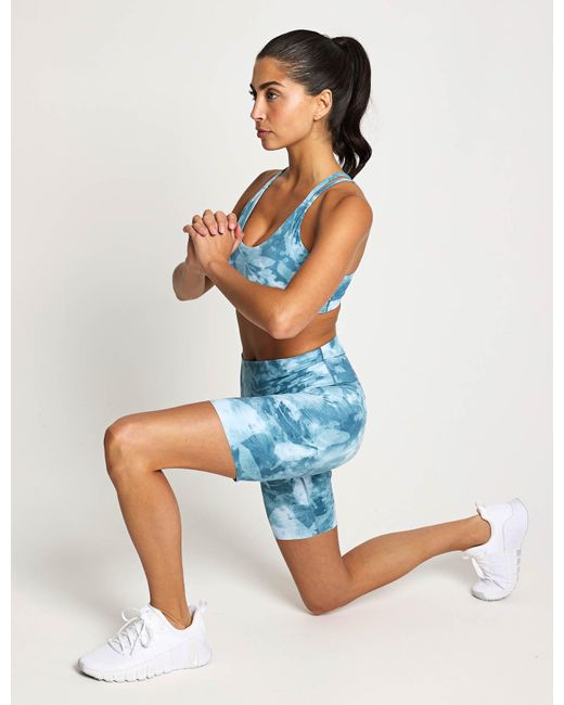 Nike Blue Women's Zenvy 8" Printed Biker Shorts