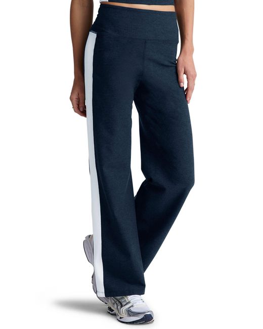 Beyond Yoga Blue Women's Spacedye Line Up Wide Leg Pant