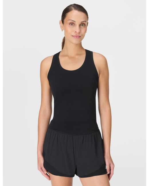 Sweaty Betty Black Women's Athlete Crop Seamless Workout Vest