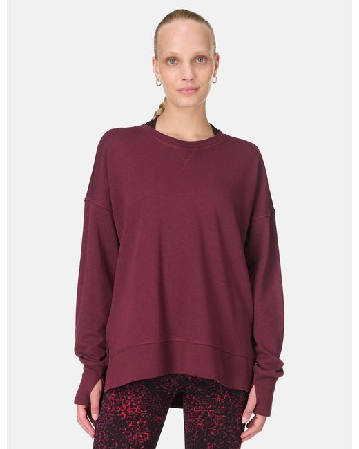 Sweaty Betty Purple Women's After Class Longline Sweatshirt