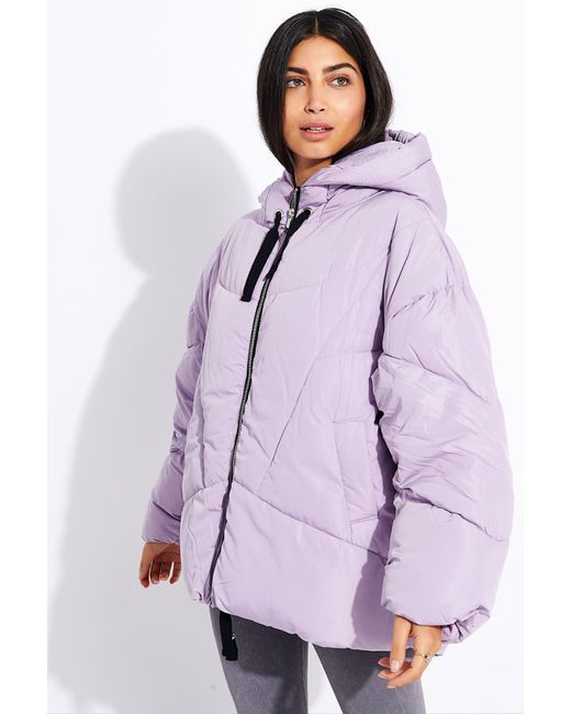 Free People Hailey Puffer Jacket in Purple | Lyst