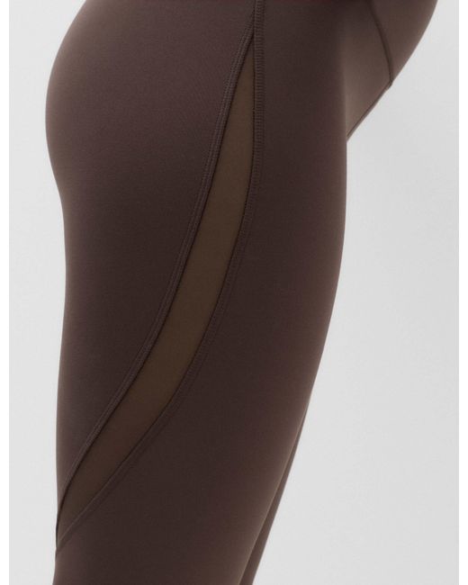 GOODMOVE Brown Women's Go Balance Mesh Insert 7/8 legging