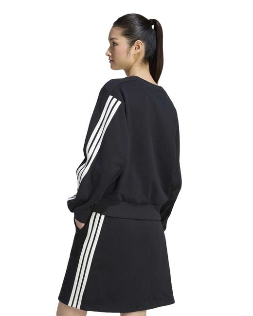 Adidas Blue Women's Kit 3-stripes Sweatshirt