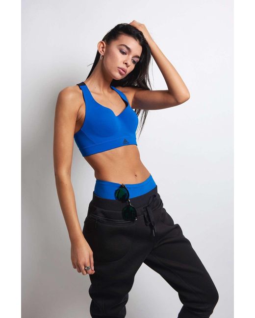 adidas Cmmttd Chill Bra in Blue | Lyst UK