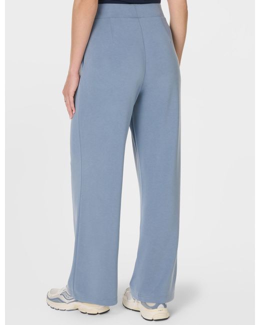 Sweaty Betty Blue Women's Sand Wash Wide Leg Trousers