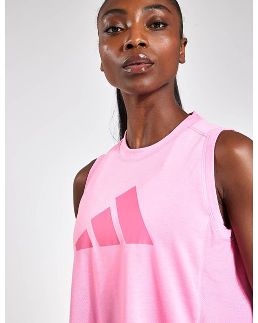 adidas Train Essentials Big Performance Logo Training Tank Top in