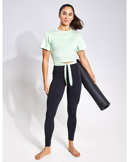 Adidas Green Yoga Studio Wrapped T-shirt