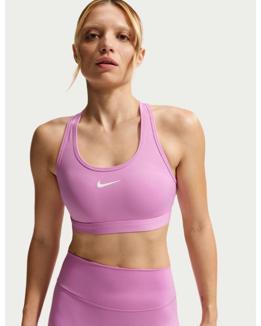 Nike Purple Women's Swoosh Medium Support Sports Bra