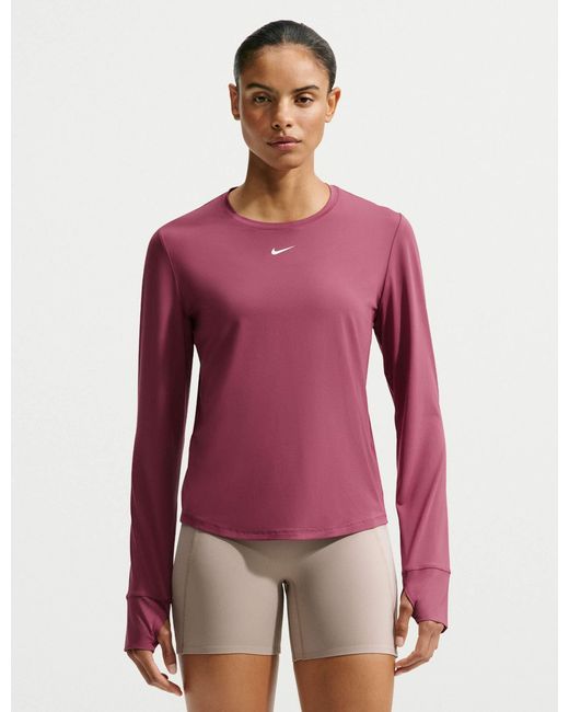 Nike Purple Women's One Classic Dri-fit Long-sleeve Top