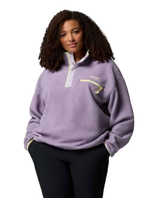 Columbia Purple Women's Helvetia Ii Cropped Sherpa Half Snap Fleece