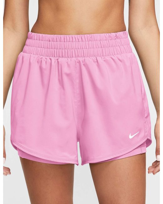 Nike Pink Women's One Dri-fit 2-in-1 Shorts