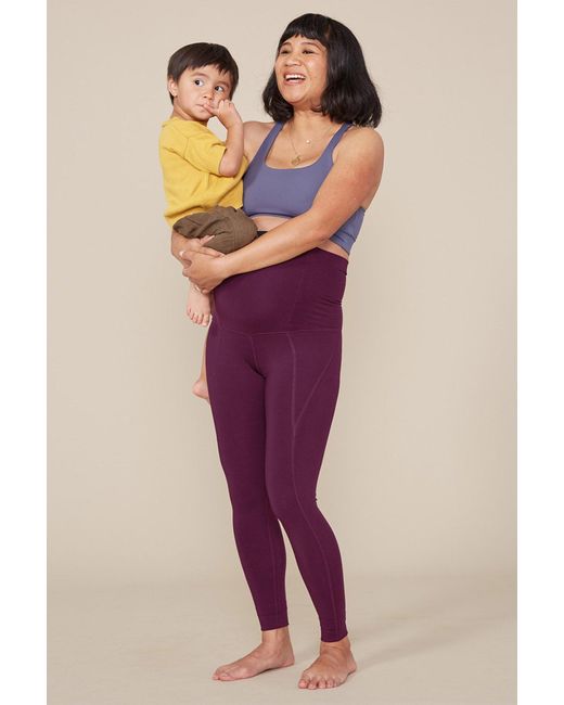GIRLFRIEND COLLECTIVE Purple The Maternity legging