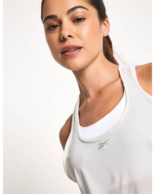 Reebok White Women's Rbk-chill Athletic Tank Top