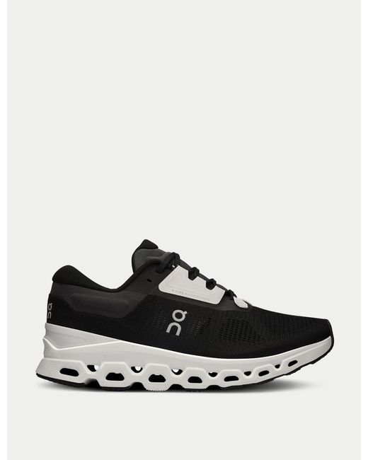 On Shoes Black Women's Cloudstratus 3 Road Running Shoes