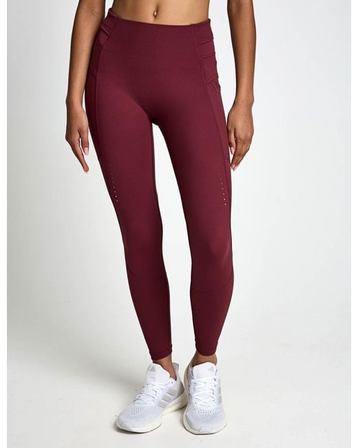 Sweaty Betty Red Women's Runner's High Power 7/8 leggings