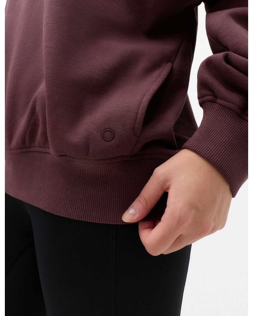 GOODMOVE Purple Women's Cotton Rich Oversized Sweatshirt